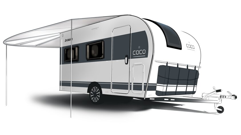 Караванинг. Жилой прицеп для велосипеда. 2018 - Caravan 1. Dethleffs Caravans GMBH. Караван сити